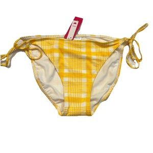 String Bikini High Leg Swimsuit Bathing Suit Bottom Yellow Size X-Large NWT
